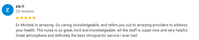 Chiropractic Phoenix AZ Zia Testimonial